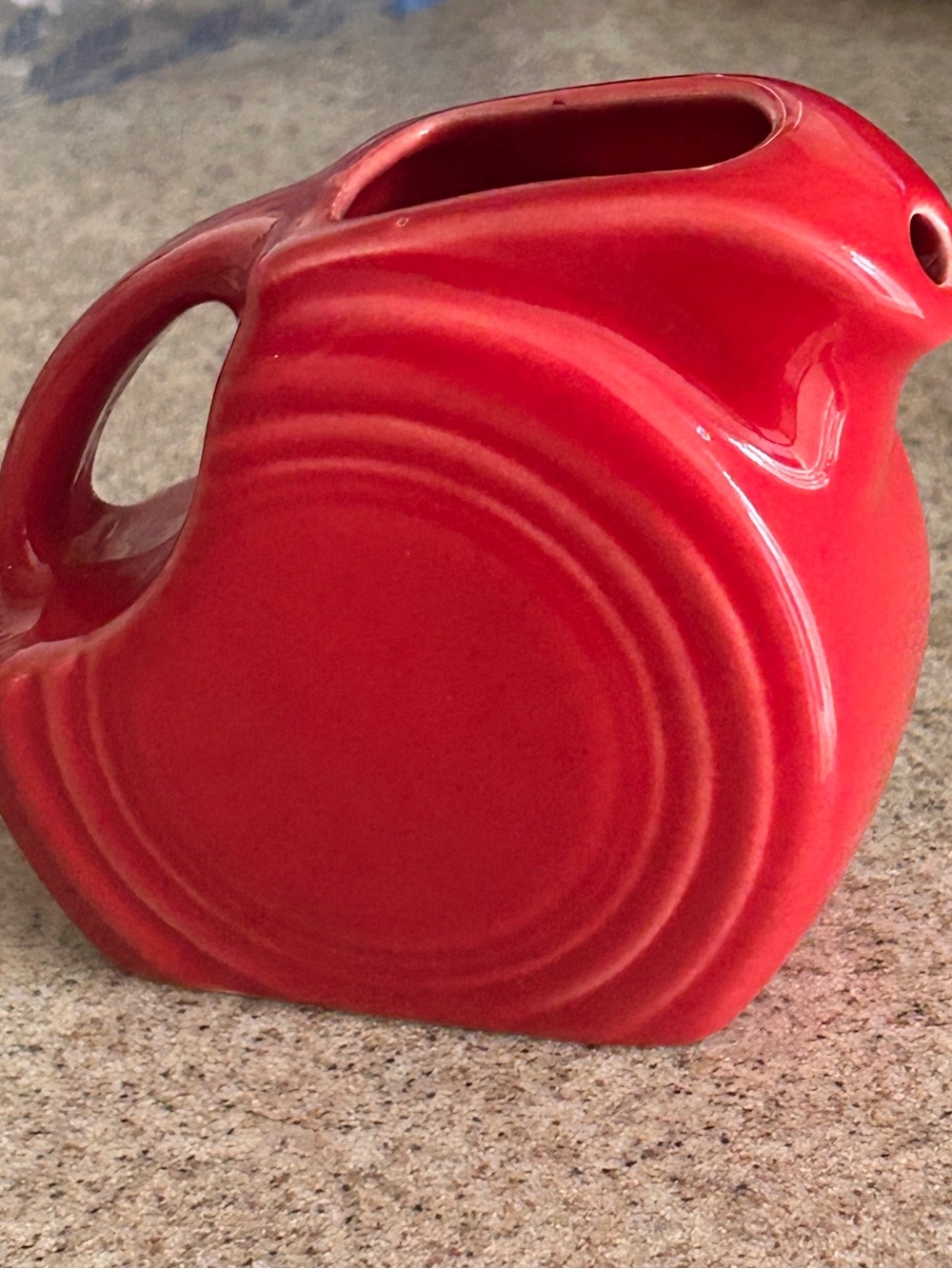 Fiesta mini Red Ceramic Pitcher Vase - Modern Home Art